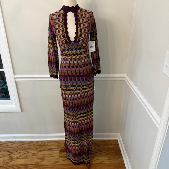 Free People Dresses & Skirts - NWT $228 Free People Good Vibrations Retro knit maxi dress- Size XS